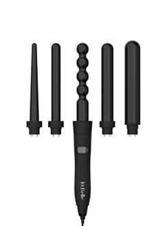 Buy Curly Pro Hair Curler With Five Different Styles Black in Saudi Arabia