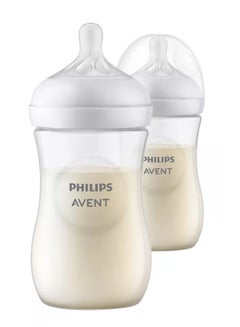 Buy Pack Of 2 Natural 3.0 Feeding  Bottle 260Ml - White in UAE