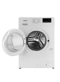 Buy Fully Automatic Front Load Smart Washing Machine With Drum Cleaning Function, Smart Weight Function, Stainless Steel Drum, Steam Function, 6 kg GWMF6210LCR White in UAE