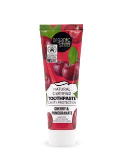 Buy Cherry & Pomegranate Natural Certified Toothpaste Cavity Protection 100grams in Saudi Arabia