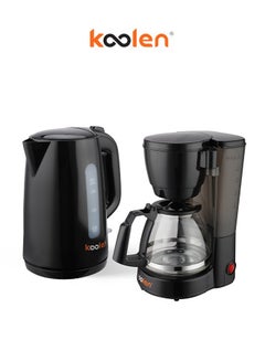 اشتري 2 In 1 Breakfast Set - 1.7 Liter Water Boiler, 2200 Watts With 6 Cup Coffee Maker , 600 Watts 2.45 L 2800 W 800107003 Black في السعودية