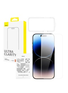 Buy OS-Baseus Diamond Series HD All-Tempered-Glass Screen Protector for iP 14 Pro Max, Clear (Pack of 1, with cleaning kit and EasyStick installation tool) in Egypt