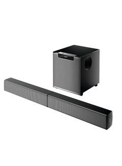 Buy Audio 2.1 Speaker 120W Bluetooth Convertible Multimedia Soundbar/Speaker MMS2220B Black in Saudi Arabia