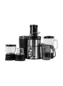 اشتري Japan 4 in 1 Juicer 2 Speed Settings 1.5 Liter Capacity Pulse Function Pulp Container Glass Blender With Meat Chopper & Grinder Jar G-Mark ESMA RoHS And CB Certified 1.5 L 800 W AF-800JCBK Black في الامارات