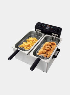 اشتري Deep Fryer Dual Basket 6 L 2800 W 816102013 Silver في السعودية