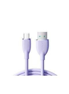 Buy JOYROOM SA29-AC3 Colorful Series 3A Liquid Silicone Fast Charging Data Cable (USB-A To Type-C ) 1.2M -Purple Purple in Egypt