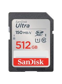 Buy 512GB Ultra SDXC UHS-I Memory Card - Up to 150MB/s, C10, U1, Full HD, SD Card - SDSDUNC-512G-GN6IN 512 GB in UAE