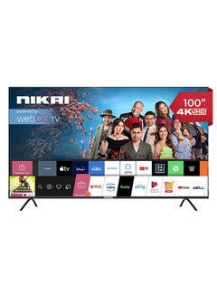 Buy 100 Inch UHD LED WebOS Smart Tv Platinum Series, Magic Remote, Cinema Screen Design 4K Ultra HDR, Dolby Audio, Smart Voice Control, Apps YouTube, Netflix, Shahid NIK100MEU4STN Black in Saudi Arabia