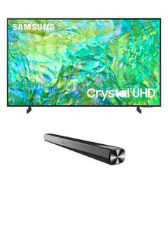 اشتري Smart TV Crystal UHD 4K CU8000 65 Inch 2023 Processor Airslim Dynamic Crystal Color With Soundbar 65CU8000+TH-N322B Titan Gray في الامارات