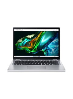 Buy Aspire 3 Spin 14 With 13th Gen Intel N100 Quad Core /4Gb LPDDR5 Ram/128Gb eMMC Storage/Intel UHD Graphics/14" WUXGA IPS Touchscreen/Win 11S/WiFi-6/ 1 Year Microsoft Office 365 Preloaded English/Arabic Pure Silver in UAE