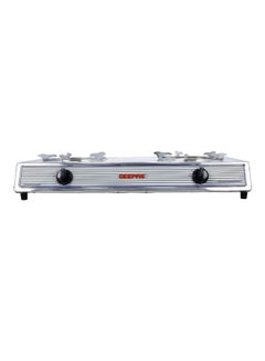 اشتري Stainless steel Gas Cooker With 2 Cast Iron Burners / Electroplated Frying Pan Support / Low Gas Consumption And Efficient Auto Ignition System For Burners / LPG Stove GK5605N Multicolor في السعودية