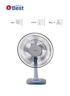 اشتري 16-Inch Table Fan With 3 Speeds And Powerful Motor BTF-016W White في السعودية