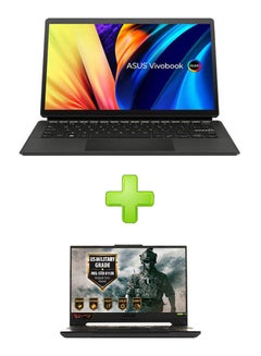 Buy Vivobook 13 Laptop With 13.3 Inch Fhd Intel Pentium N6000 Processor 8Gb Ram 256Gb Ssd Intel Uhd Graphics With Asus Tuf A15 Gaming Laptop With 15.6-Inch Display, Ryzen-9 Processor/16Gb Ram/1Tb Ssd/Windows 11/8Gb Geforce Rtx 4070 Graphic Card English/Arabic Black in Egypt