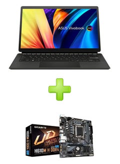 Buy Vivobook 13 Laptop With 13.3 Inch Fhd Intel Pentium N6000 Processor 8Gb Ram 256Gb Ssd Intel Uhd Graphics With Gigabyte H610M H V2 Ddr4 Rev. 1.0 Motherboard Black English/Arabic Black in Egypt