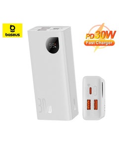 Buy 10000 mAh Power Bank, 30W iPhone Portable Charger, USB C Fast Charging Hi-Speed, Smaller Battery Pack Compatible With iPhone 15/14/13/12 Series, Samsung S23, iPad Pro, AirPods Etc White in UAE