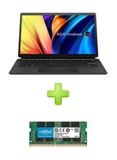 Buy Vivobook 13 Laptop With 13.3 Inch Fhd Intel Pentium N6000 Processor 8Gb Ram 256Gb Ssd Intel Uhd Graphics With Crucial 8Gb Ram Ddr4 2666 Mhz Laptop Memory Cb8Gs2666 8 Gb English/Arabic Black in Egypt
