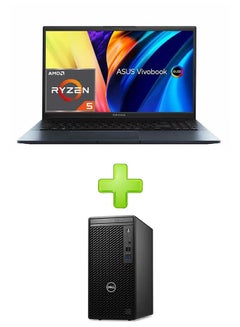 Buy D6500Qh-Oled005W Laptop With 15.6 Inch FHD Ryzen 5 Processor 8 Gb RAM 512 Gigabyte SSD 4 Gb Nvidia Geforce Rtx Series With Dell Optiplex 3000 Tower Pc Intel Core I5-12500 - 4Gb RAM - 256 SSD - Intel Uhd Graphics - Keyboard + Mouse English/Arabic Black in Egypt