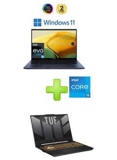 اشتري Ux3402Za-Oled005W Laptop With 14 Inch Fhd Core I5 Processor 8 Gb Ram 512 Tb Ssd Intel Iris Xe Graphics With Asus Tuf F15 Fx507Zc4-Hn002W Gaming Laptop With 15.6-Inch Fhd Display, Core I7-12700H 16Gb Ram /512Gb Ssd/Win 11 /4Gb Nvidia Geforce Rtx 3050 English/Arabic Ponder Blue في مصر
