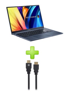اشتري Vivobook(X1503Za-Oled005W) Laptop With 15.6 Inch Fhd Core I5 12500H 8Gb Ram- 512 Ssd-Intel Iris  With Hp Hdmi To Hdmi Cable 5Meter Black English/Arabic Quiet Blue في مصر