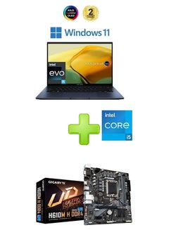 Buy Ux3402Za-Oled005W Laptop With 14 Inch Fhd Core I5 Processor 8 Gb Ram 512 Tb Ssd Intel Iris Xe Graphics With Gigabyte H610M H V2 Ddr4 Rev. 1.0 Motherboard Black English/Arabic Ponder Blue in Egypt