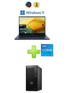 Buy Ux3402Za-Oled005W Laptop With 14 Inch FHD Core I5 Processor 8 Gb RAM 512 Tb SSD Intel Iris Xe Graphics With Dell Optiplex 3000 Tower Pc Intel Core I5-12500 - 4Gb RAM - 256 SSD - Intel Uhd Graphics - Keyboard + Mouse English/Arabic Black in Egypt