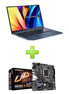 Buy Vivobook(X1503Za-Oled005W) Laptop With 15.6 Inch Fhd Core I5 12500H 8Gb Ram- 512 Ssd-Intel Iris  With Gigabyte H610M H V2 Ddr4 Rev. 1.0 Motherboard Black English/Arabic Quiet Blue in Egypt