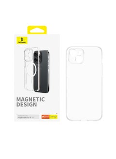 Buy OS-Baseus Lucent Series Magnetic Phone Case for iP 15, Clear in Egypt