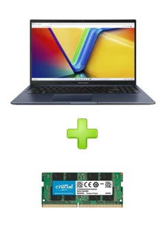 اشتري Vivobook 15 X1504Va-Nj005W Laptop With 15.6 Inch Fhd Intel Core I5-1335U, 512Gb Ssd, 8Gb Ram, Intel Uhd Graphics With Crucial 8Gb Ram Ddr4 2666 Mhz Laptop Memory Cb8Gs2666 8 Gb English/Arabic Blue في مصر