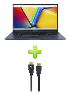 اشتري Vivobook 15 X1504Va-Nj005W Laptop With 15.6 Inch Fhd Intel Core I5-1335U, 512Gb Ssd, 8Gb Ram, Intel Uhd Graphics With Hp Hdmi To Hdmi Cable 5Meter Black English/Arabic Blue في مصر