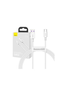 Buy Baseus Superior Series Fast Charging Data Cable USB to Type-C 66W 1m White in Egypt