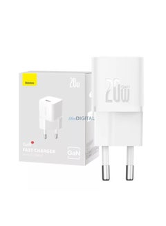 Buy OS-Baseus GaN5 Fast Charger(mini) 1C 20W EU White in Egypt