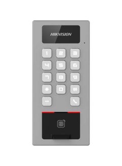 Buy DS-K1T502DBFWX-C Access Control Terminal. Manage Access Control And Intercom Functions In One Device; IP65 & IK09 Protections, Supports (Card, Fingerprint, PIN, Etc.) Grey in UAE