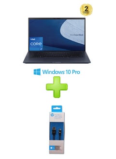Buy B9400Cea-Kc007R Laptop With 14 Inch Core I7 1165G7 16G Ram 1Tb Ssd Intel Iris X 14 Fhd Win 10 Pro With Hp Pro Micro Usb Cable Black English/Arabic Star Black in Egypt