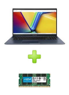اشتري Vivobook 15 X1504Va-Nj005W Laptop With 15.6 Inch Fhd Intel Core I5-1335U, 512Gb Ssd, 8Gb Ram, Intel Uhd Graphics With Crucial Ram 8Gb Ddr4 3200Mhz Cl22 (Or 2933Mhz Or 2666Mhz) Laptop Memory Ct8G4Sfra32A Multicolour English/Arabic Blue في مصر