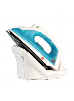 Buy Afra Japan Cordless Steam Iron,  Multiple Functions, Ceramic Coat Soleplate, Quick Reheat With 2 years Warranty 100 ml 1600 W AF-1600IRBL White & Blue in UAE