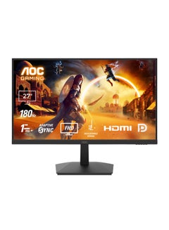 اشتري 27G15 27-Inch Gaming Monitor, Full HD 1920x1080, 180Hz 1ms, 1x HDMI 2.0, 1x Display Port, Adaptive-Sync, HDR10, Pivot & Height Adjustable, Console Gaming Ready, Xbox PS5 Switch, 3-Year Zero-Bright-Dot Black في السعودية