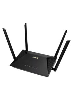 اشتري راوتر RT-AX1800U ثنائي النطاق Wi-Fi 6، 2.4/5 جيجا هرتز، 1.6 جيجابت في الثانية، ثنائي النواة، 20/40/80 ميجا هرتز، 4x هوائيات سابقة، 3x LAN، 90IG06P0-MO3520 أسود في السعودية