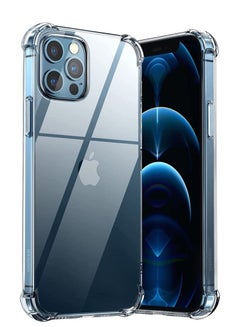 اشتري (30454) CRYSTAL GLASS PROTECTIVE CASE FOR IPHONE 12 PRO MAX (PURE) clear في مصر