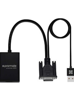 Buy VGA To HDMI Converter Adaptor 1080p HD Resolution With Audio Support TV AV HDTV, ProLink-V2H Black in UAE