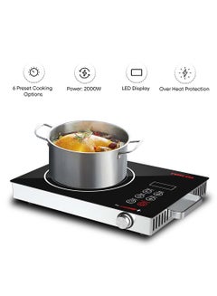 Buy Infrared Cooker -  Touch Control With 6 Preset Temperature Settings, Sleek Design, Efficient Heating Technology Suitable For All Utensils 2000 W NIC300A Black in UAE