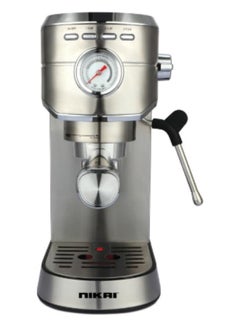 Buy Manual Coffee Machine For Making Espresso, Cappuccino And Latte - 20 Bar Ulka Pump, Pressure Gauge, Pre-Brew And Frothing Functions, Best For Home And Office 1 L 1450 W NEM330A Beige in UAE