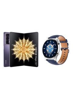 Buy Magic V2 Dual SIM Purple Glass 16GB RAM 512GB 5G - Middle East Version With GS 3 Watch in Saudi Arabia