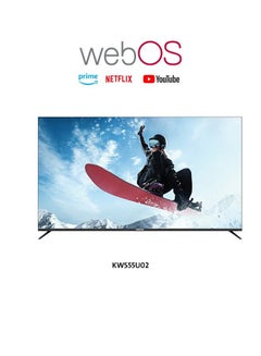 اشتري 55 inch WebOS LED Smart TV without frame with WEB OS operating system Ultra High Definition 4K With Built-in Receiver Model (2023) KWS55U02 Black في السعودية