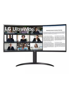 اشتري 34" UltraWide Curved Monitor with WQHD HDR10 Display 100Hz Refresh Rate and USB Type-C Black في الامارات