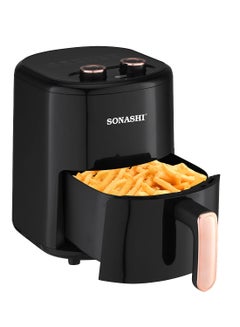 اشتري 4L Air Fryer with Temperature Control 80-200°C|Healthy & Oil-Free Cooking| Auto Cook Menu Function with 2 Temperature Control Knobs| High-speed Air Circulation Technology with Overheat Protection 4 L 1200 W SAF-320N Black في الامارات