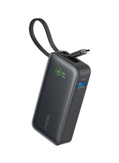 اشتري 10000 mAh Nano Power Bank, Portable Charger With Built-In USB-C Cable, PD 30W Output With 1 USB-C, 1 USB-A, Fast Charging Battery Pack For iPhone 15/14 Series, Galaxy, iPad, AirPods, And More Black في مصر