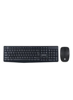 اشتري Wireless Keyboard and Mouse Combo, Slim Full-Size 2.4Ghz Wireless Keyboard with 1600 DPI Ambidextrous Mouse, Nano USB Receiver, Quiet Keys, Angled Kickstand Black في السعودية