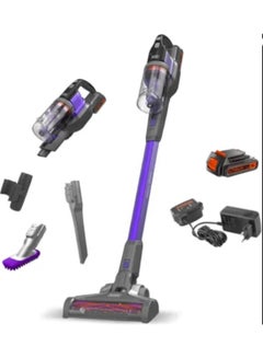 اشتري Black+Decker 4-in-1 Cordless Powerseries Extreme Pet Stick Vacuum Cleaner, 18V, 1.5 Ah, Purple/Grey - BDPSE1815P-QW 500 ml 27 W BDPSE1815P-QW ‎Titanium/Purple في الامارات