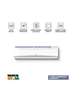 Buy Split Air Conditioner 2 Ton Energy Saving Efficient Cooling With T3 Tropical Piston Compressor AC 18000 BTU Auto Restart Best For Home Room Office And Shops 4 TON NSAC24138E22 White in UAE