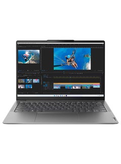 اشتري Yoga Slim 6 14IRH8 (2023) Ultrabook 14-Inch Display, Core i7-13700H Processor/16GB RAM/1TB SSD/Intel Iris Xe Graphics/Windows 11 Home English/Arabic Storm Grey في الامارات